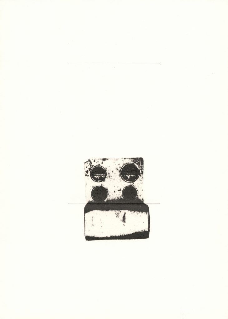Nana Seeber, compositis fragmentum, Papyrographie auf Papier
