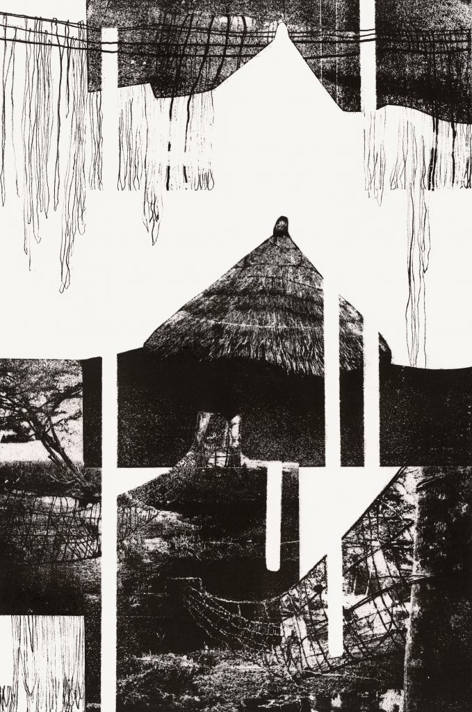 Nana Seeber, Cameroon ordino, Alugraphie auf Büttenpapier, 52 x 34,5 cm, 2022